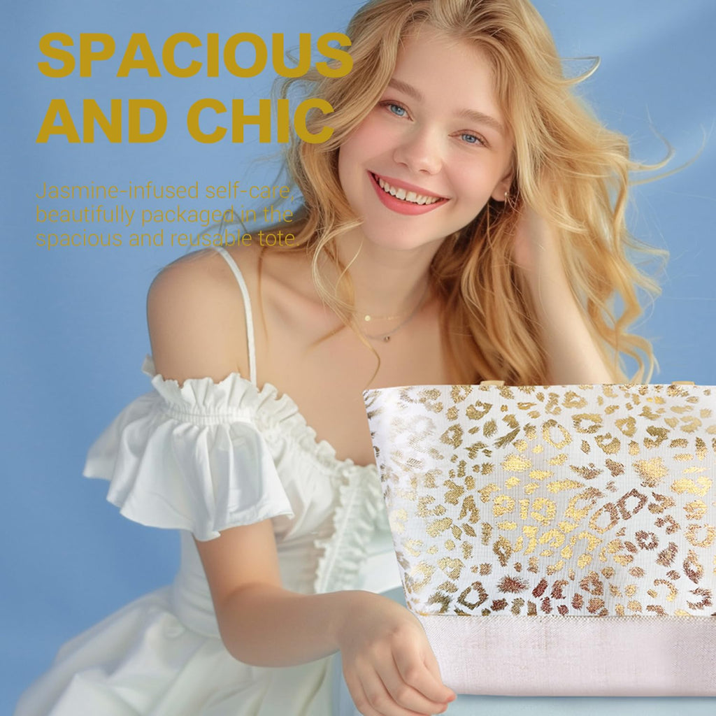 Indulge Her with Our 15-Piece Luxury White Jasmine Spa Gift Basket - Perfect for Birthdays, Mother's Day, and Special Occasions!